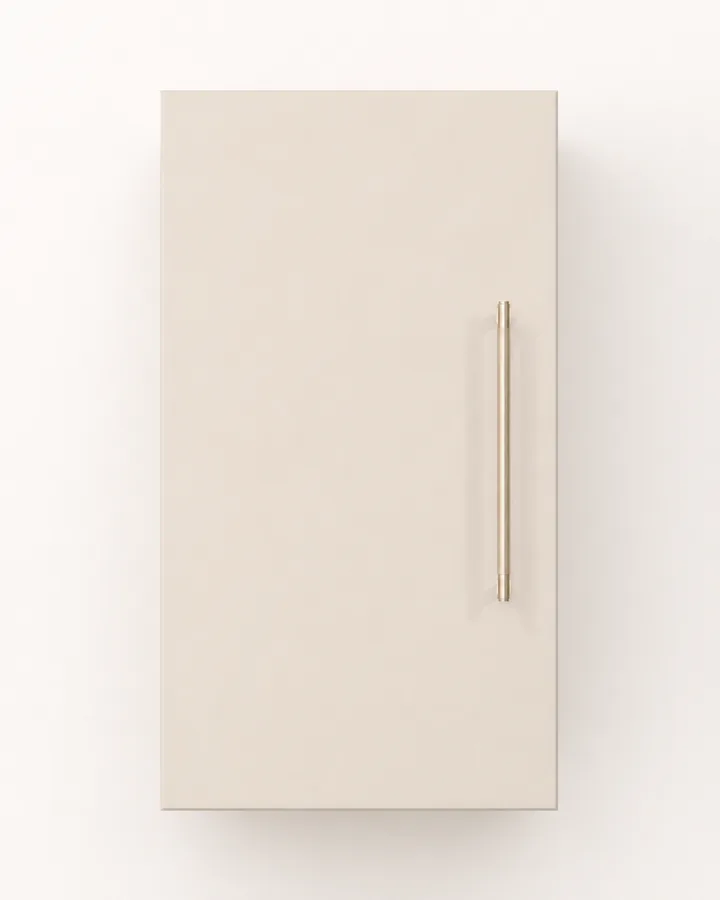 Tek Kapaklı Üst Dolap, Meltem Bej yüzey, ön görünüm