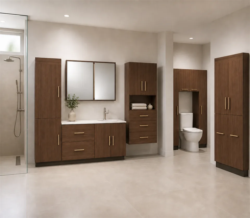 Banyo konsept görseli (3D), Amerikan Ceviz paketi