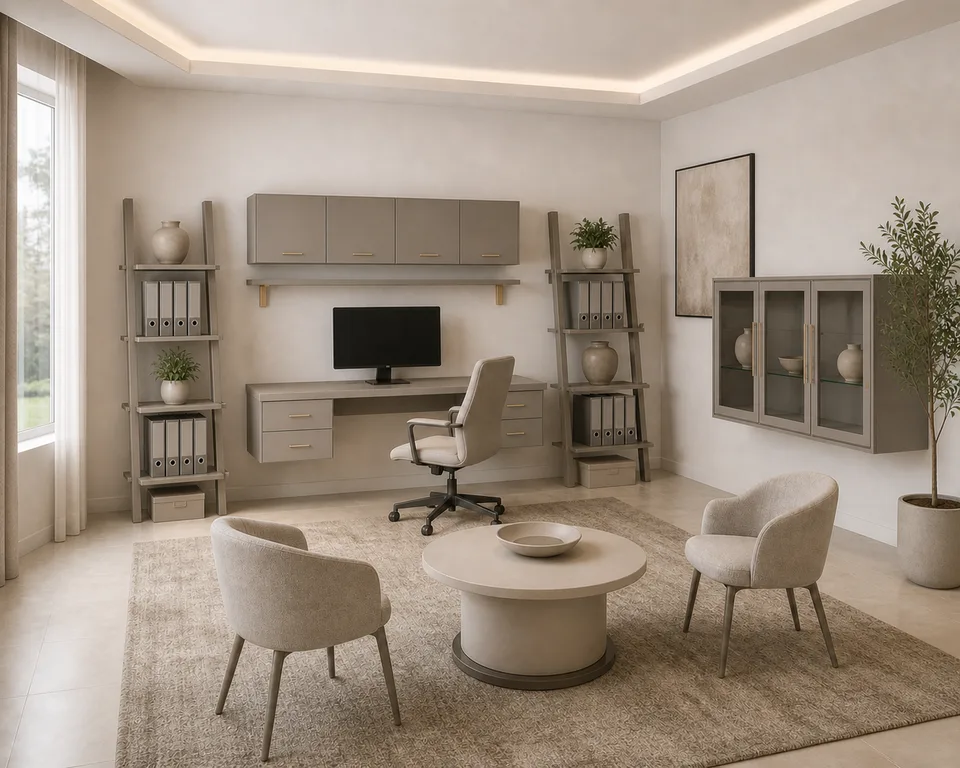 Çalışma Odası konsept görseli (3D), Safari Gri paketi